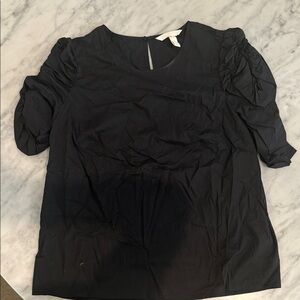 H&M Black Puff-Sleeve Blouse